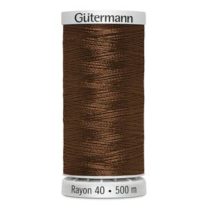 Gutermann Rayon 40 #1057 DARK TAWNY TAN, 500m Machine Embroidery Thread