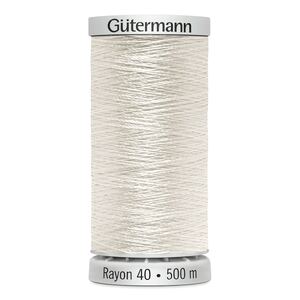 Gutermann Rayon 40 #1071 OFF WHITE, 500m Machine Embroidery Thread