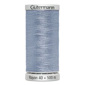 Gutermann Rayon 40 #1074 PALE POWDER BLUE, 500m Machine Embroidery Thread