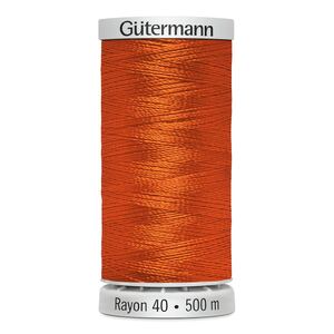 Gutermann Rayon 40 #1078 TANGERINE ORANGE, 500m Machine Embroidery Thread