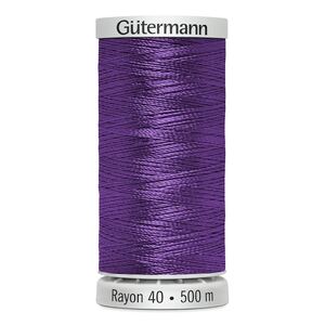 Gutermann Rayon 40 #1122 PURPLE, 500m Machine Embroidery Thread