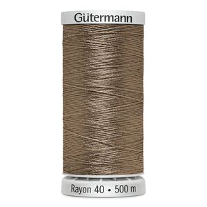 Gutermann Rayon 40 #1128 DARK ECRU, 500m Machine Embroidery Thread