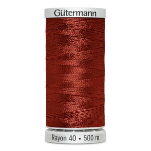 Gutermann Rayon 40 #1181 RUST, 500m Machine Embroidery Thread