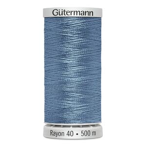 Gutermann Rayon 40 #1201 MEDIUM POWDER BLUE, 500m Machine Embroidery Thread