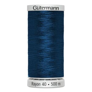 Gutermann Rayon 40 #1202 DEEP TURQUOISE, 500m Machine Embroidery Thread