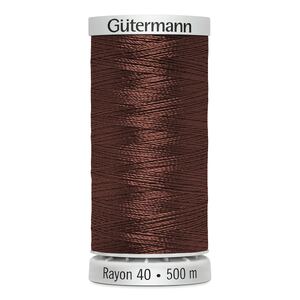 Gutermann Rayon 40 #1217 CHESTNUT, 500m Machine Embroidery Thread