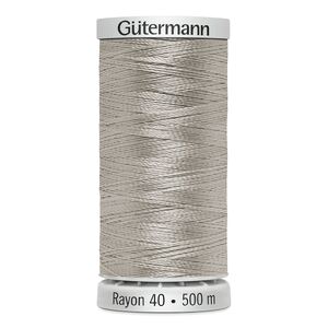 Gutermann Rayon 40 #1218 SILVER GREY, 500m Machine Embroidery Thread