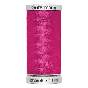 Gutermann Rayon 40 #1231 MEDIUM ROSE, 500m Machine Embroidery Thread