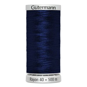 Gutermann Rayon 40 #1293 DEEP NASSAU BLUE, 500m Machine Embroidery Thread