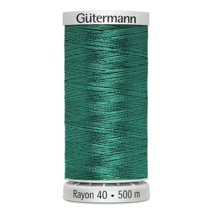 Gutermann Rayon 40 #1503 GREEN PEACOCK, 500m Machine Embroidery Thread