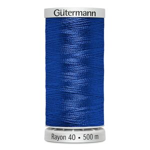 Gutermann Rayon 40 #1535 TEAM BLUE, 500m Machine Embroidery Thread