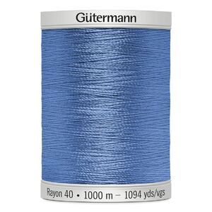 Gutermann Rayon 40 #1029 MEDIUM BLUE, 1000m Machine Embroidery Thread