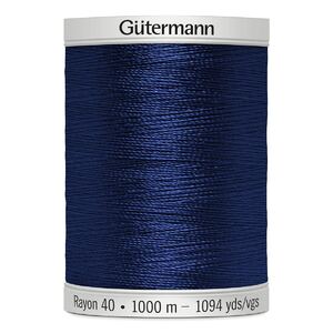 Gutermann Rayon 40 #1042 BRIGHT NAVY BLUE, 1000m Machine Embroidery Thread