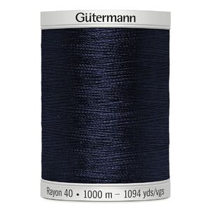 Gutermann Rayon 40 #1043 DARK NAVY, 1000m Machine Embroidery Thread