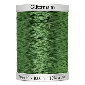 Gutermann Rayon 40 #1049 GRASS GREEN, 1000m Machine Embroidery Thread