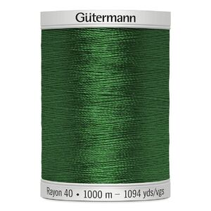 Gutermann Rayon 40 #1051 CHRISTMAS GREEN, 1000m Machine Embroidery Thread