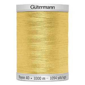 Gutermann Rayon 40 #1067 LEMON YELLOW, 1000m Machine Embroidery Thread