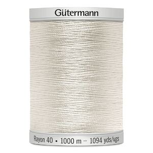 Gutermann Rayon 40 #1071 OFF WHITE, 1000m Machine Embroidery Thread