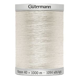 Gutermann Rayon 40 #1071 OFF WHITE, 1000m Machine Embroidery Thread