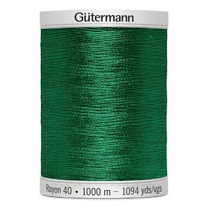 Gutermann Rayon 40 #1079 EMERALD GREEN, 1000m Machine Embroidery Thread