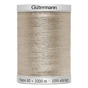 Gutermann Rayon 40 #1082 ECRU (CHAMPAGNE), 1000m Machine Embroidery Thread