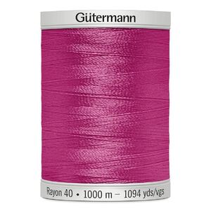 Gutermann Rayon 40 #1109 HOT PINK, 1000m Machine Embroidery Thread