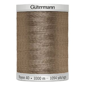 Gutermann Rayon 40 #1128 DARK ECRU, 1000m Machine Embroidery Thread