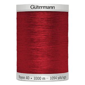 Gutermann Rayon 40 #1147 CHRISTMAS RED, 1000m Machine Embroidery Thread