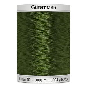 Gutermann Rayon 40 #1176 MEDIUM AVACADO GREEN, 1000m Machine Embroidery Thread