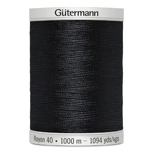Gutermann Rayon 40 #1234 ALMOST BLACK, 1000m Machine Embroidery Thread
