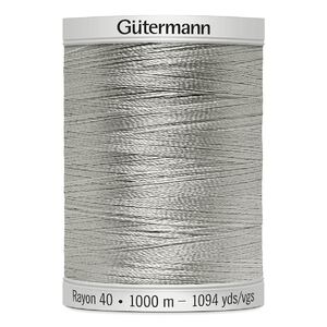 Gutermann Rayon 40 #1236 LIGHT SILVER, 1000m Machine Embroidery Thread
