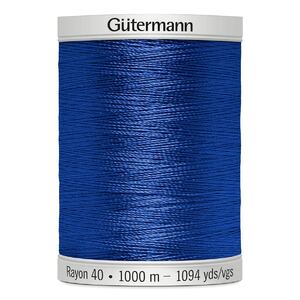 Gutermann Rayon 40 #1535 TEAM BLUE, 1000m Machine Embroidery Thread