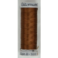 Gutermann Rayon 30, #1057 DARK TAWNY TAN, 150m Machine Embroidery Thread