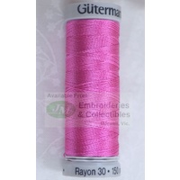 Gutermann Rayon 30, #1109 HOT PINK, 150m Machine Embroidery Thread
