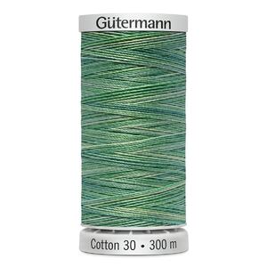 Gutermann Cotton 30 #4015 VARIEGATED LIME GREEN 300m Embroidery &amp; Quilting Thread