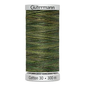 Gutermann Cotton 30 #4019 VARIEGATED GREEN 300m Embroidery &amp; Quilting Thread
