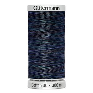 Gutermann Cotton 30 #4022 VARIEGATED DEEP BLUE 300m Embroidery &amp; Quilting Thread