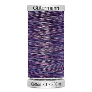 Gutermann Cotton 30, #4032 VARIEGATED PURPLE 300m Embroidery, Quilting Thread