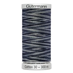 Gutermann Cotton 30 #4034 VARIEGATED BLUE 300m Embroidery &amp; Quilting Thread