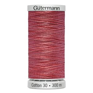 Gutermann Cotton 30 #4035 VARIEGATED PINK RED 300m Embroidery &amp; Quilting Thread