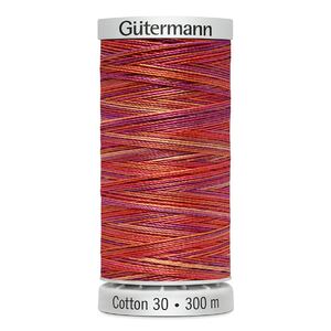 Gutermann Cotton 30 #4043 VARIEGATED RED MIX 300m Embroidery &amp; Quilting Thread