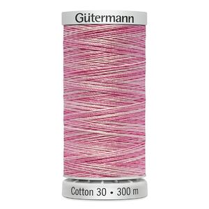 Gutermann Cotton 30 #4046 VARIEGATED PINK WHITE MIX 300m Embroidery &amp; Quilting Thread