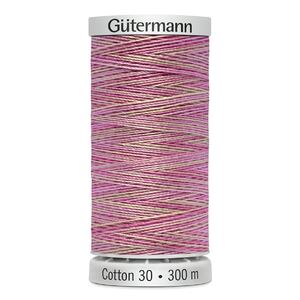Gutermann Sulky Cotton 30, #4047 VARIEGATED PINK CREAM, 300m Embroidery, Quilting Thread