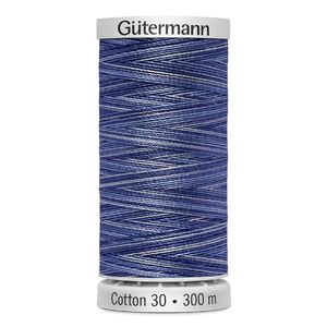 Gutermann Cotton 30 #4056 VARIEGATED BLUE 300m Embroidery &amp; Quilting Thread