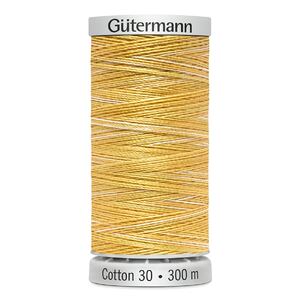 Gutermann Cotton 30 #4057 VARIEGATED YELLOW 300m Embroidery &amp; Quilting Thread