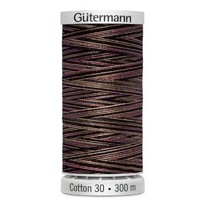 Gutermann Cotton 30, #4068 VARIEGATED BROWN, 300m Embroidery, Quilting Thread