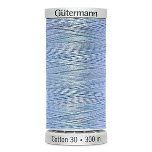 Gutermann Cotton 30 #4070 VARIEGATED SKY BLUE 300m Embroidery &amp; Quilting Thread