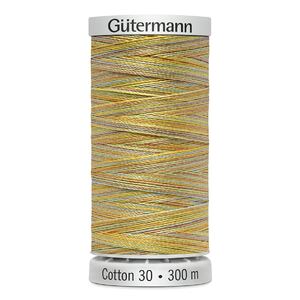 Gutermann Cotton 30 #4077 VARIEGATED YELLOW 300m Embroidery &amp; Quilting Thread