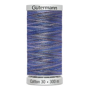 Gutermann Cotton 30 #4079 VARIEGATED BLUE GREY 300m Embroidery &amp; Quilting Thread