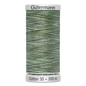Gutermann Cotton 30 #4085 VARIEGATED GREEN GREY 300m Embroidery &amp; Quilting Thread